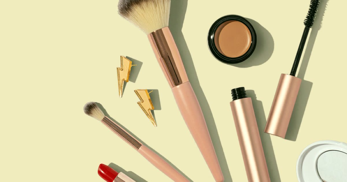 Shared bathroom grooming tools arranged in separate personal zones
