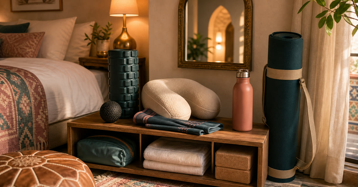 The Bedside Recovery Shelf for Roller, Massage Ball, Pillow, and Socks