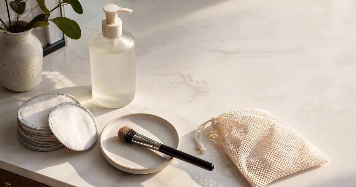 Brush Cleaner, Reusable Rounds, and the Low-Clutter Vanity Routine
