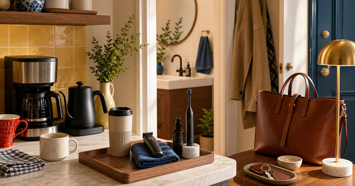 The Calm Morning System: Coffee, Grooming, Bag, and Lighting