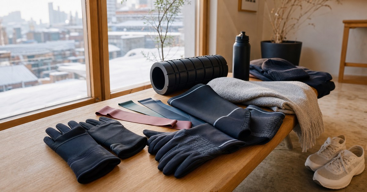 Elbow Sleeves, Running Gloves, and Support Pieces for Cold-Weather Training