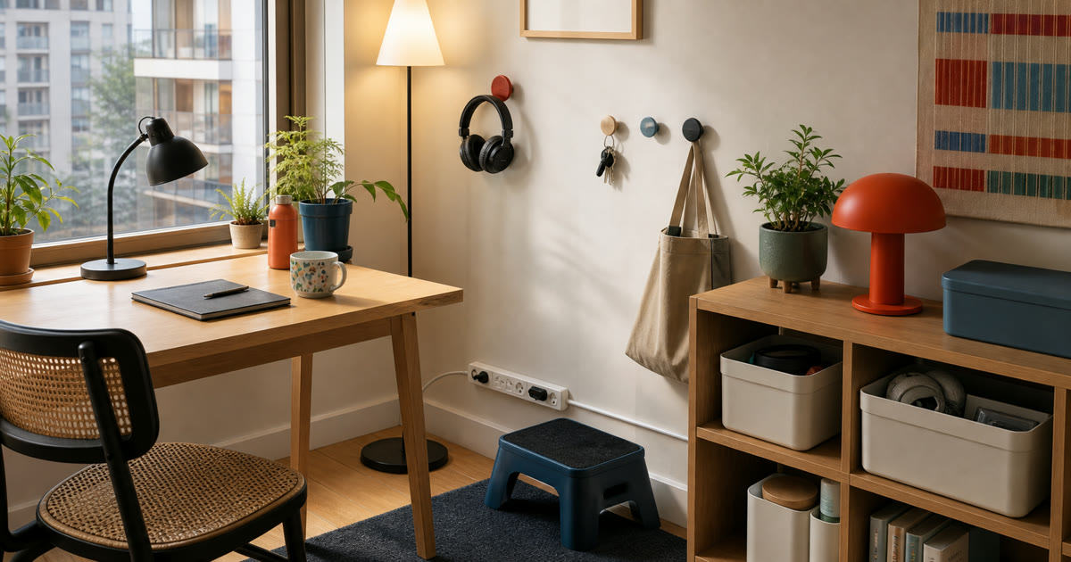 The Extension Cord, Desk Lamp, and Floor Lamp Work Corner Control Plan
