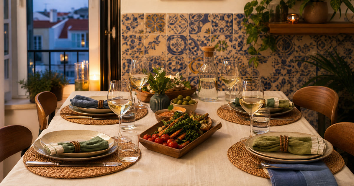 The Four-Person Tablecloth, Placemat, and Flatware Dinner Edit