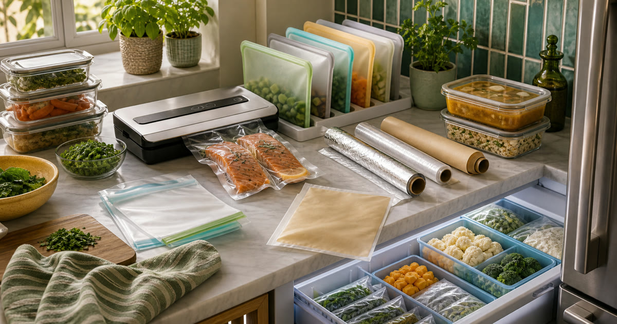 The Freezer Wrap and Vacuum Bag System for Leftover Control