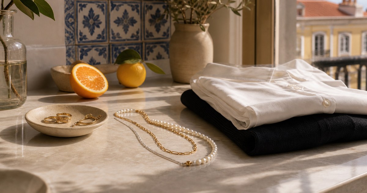 Gold Chain, Silver Necklace, and Pearl Pieces for Minimal Outfits