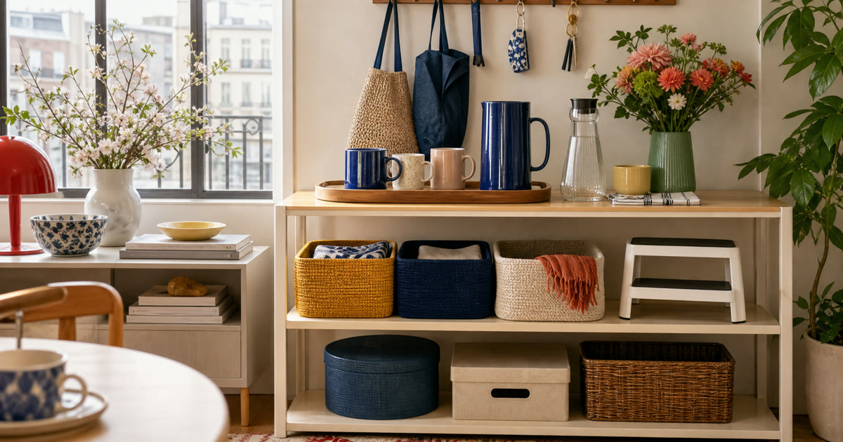 The Guest-Ready Utility Shelf for Tray, Mugs, Water Pitcher, and Hooks