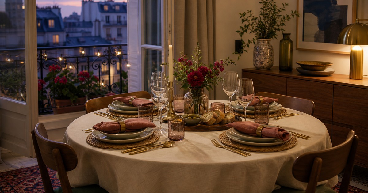 The Quiet Dinner Table Edit for Four-Person Apartment Hosting