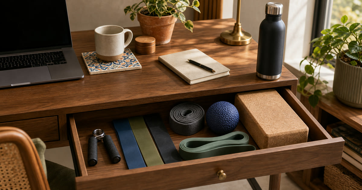 The Quiet Hand Strength and Band Drawer for Desk Breaks