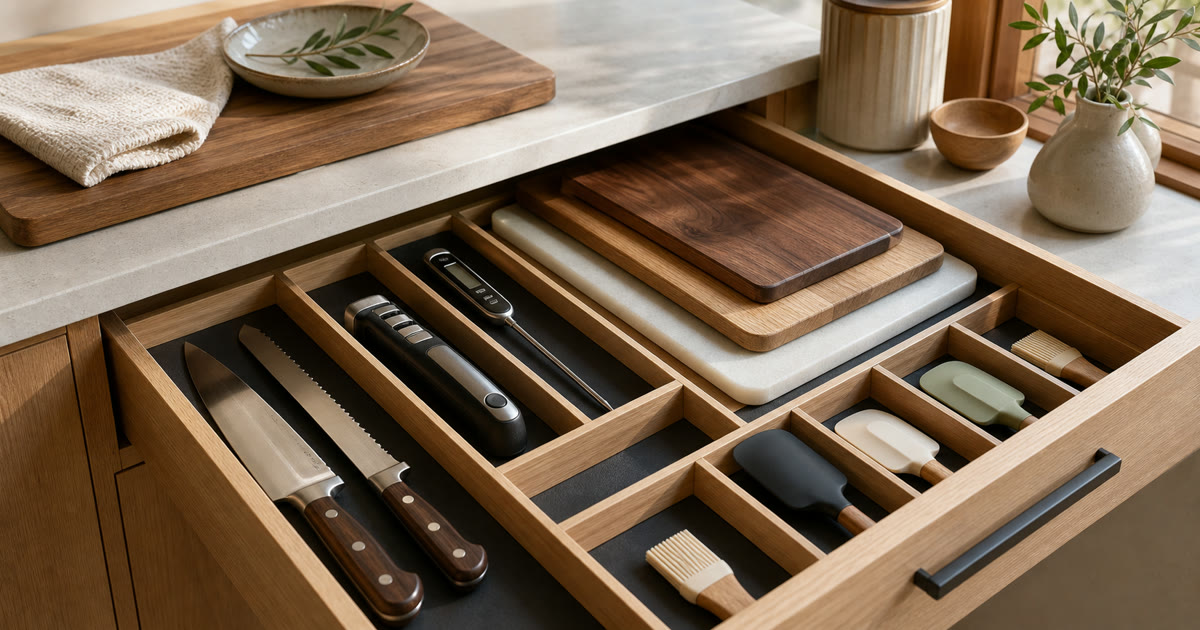 The Quiet Prep Drawer for Knives, Boards, and Thermometers