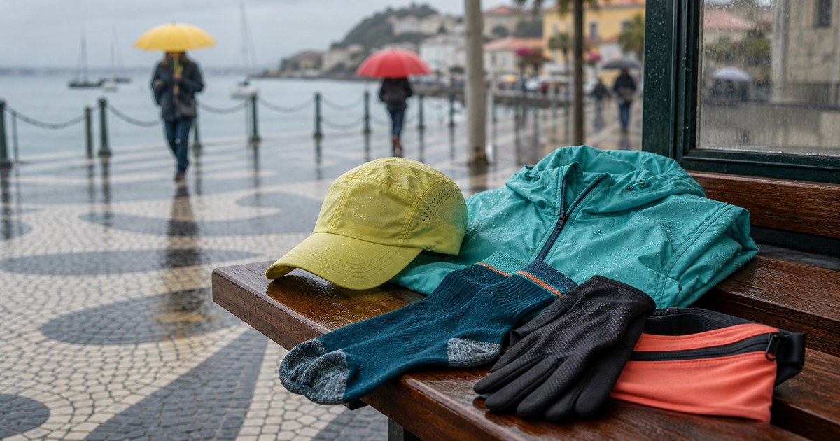 The Rain Walk Kit: Running Hat, Running Socks, and Lightweight Layers