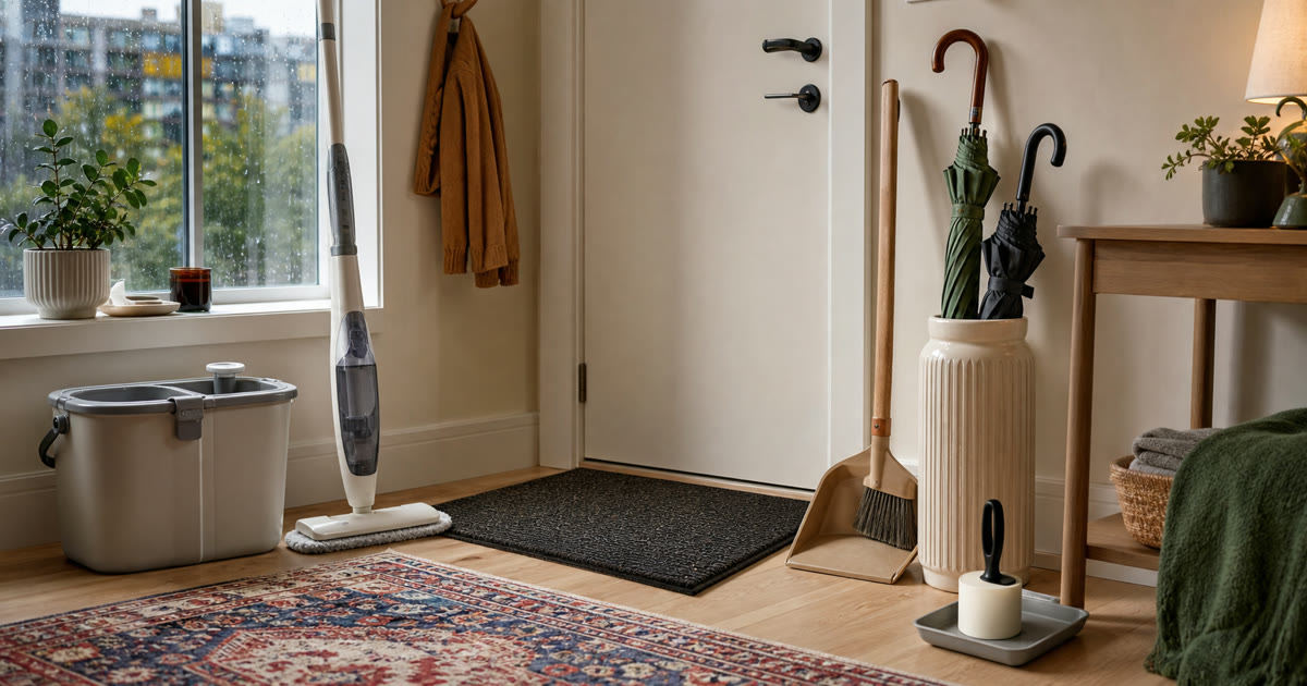 The Rainy Entry Rug, Door Mat, and Mop Route for Wet Weeks