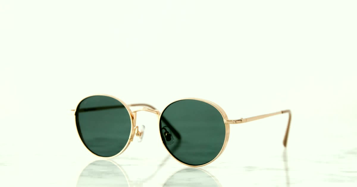 Classic sunglasses on a neutral background