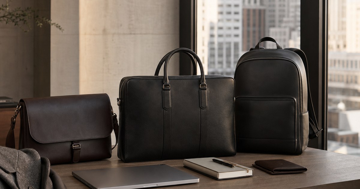 Structured work bags arranged for a hybrid workweek