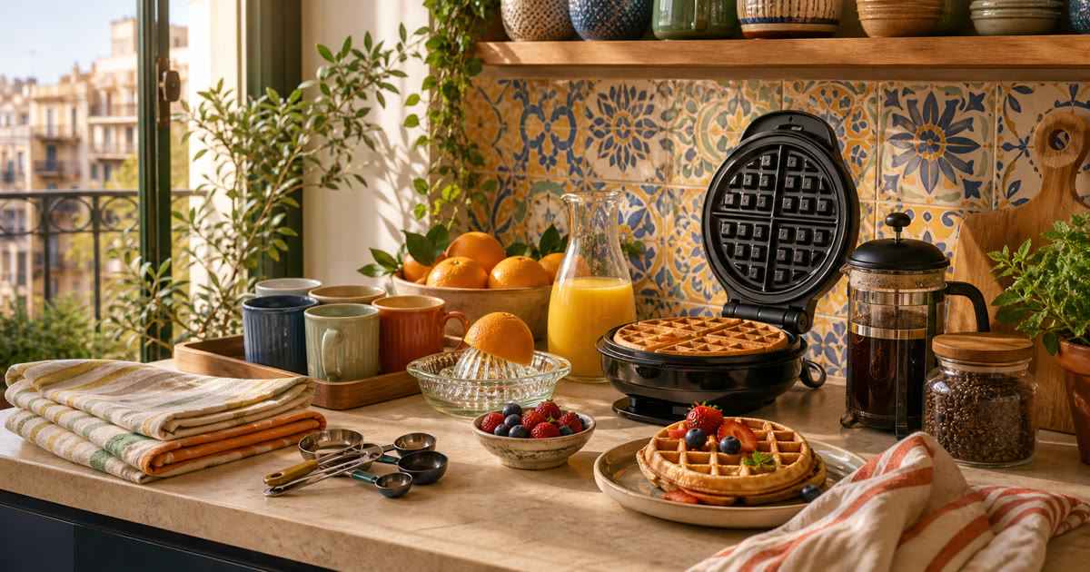 The Waffle Maker, Citrus Juicer, and Coffee Mug Brunch Counter