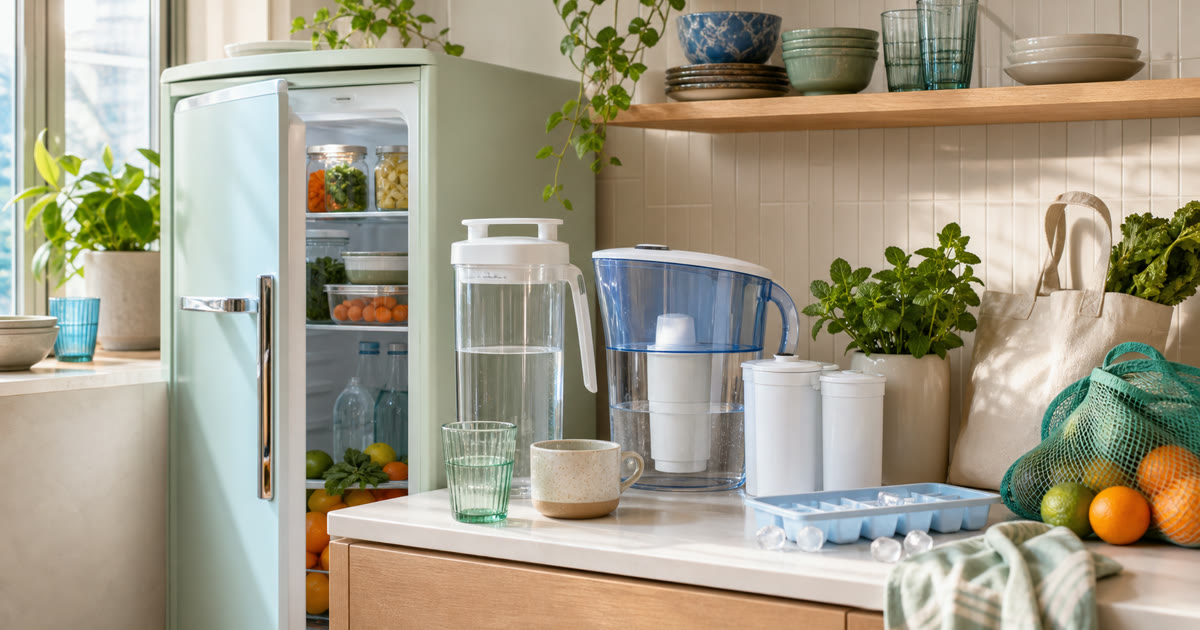 The Water Pitcher and Filter Shelf for Better Fridge Flow
